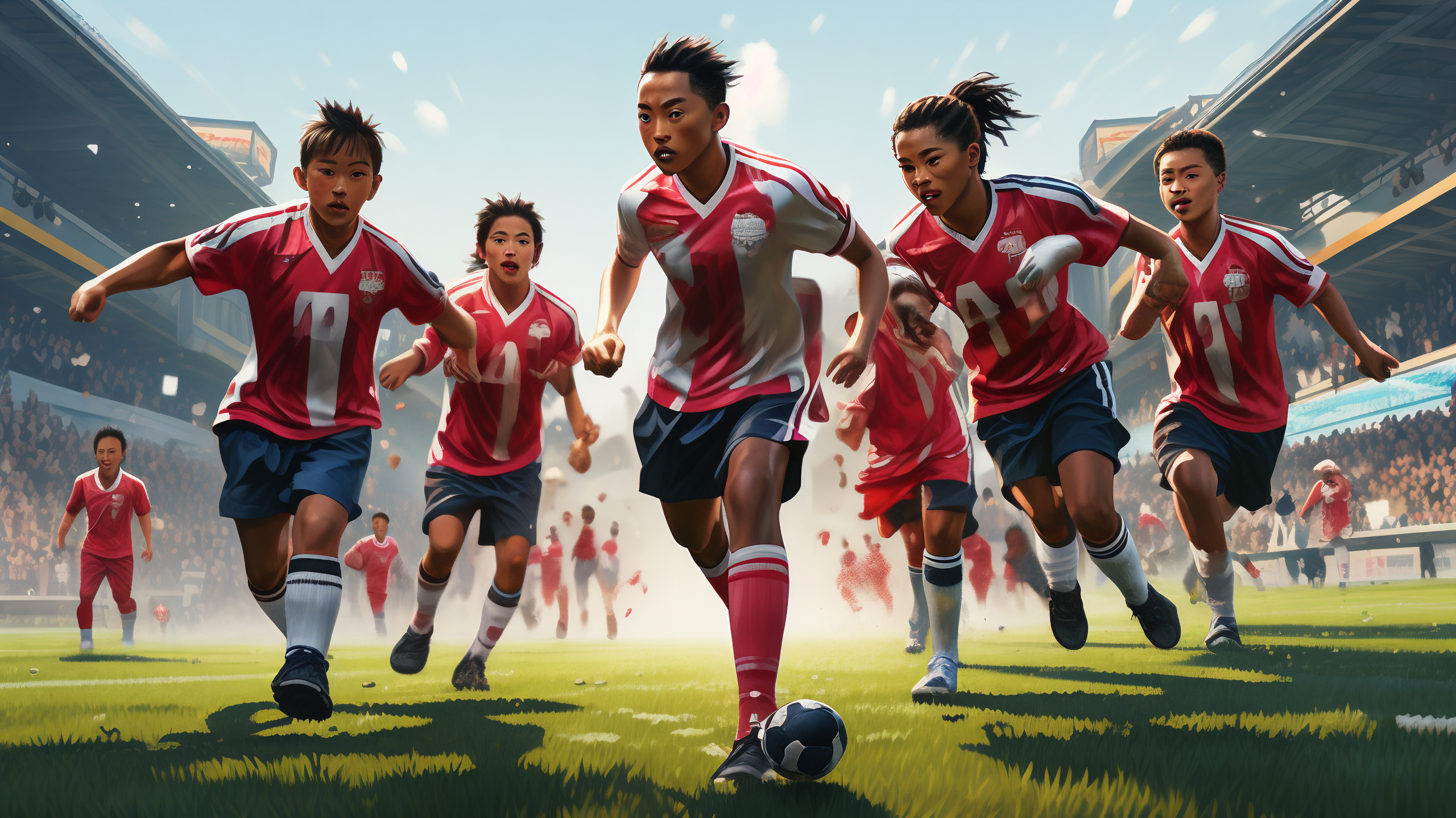 赛场上球员们展现出真爱足球的激情 赛场上球员们展现出真爱足球的激情